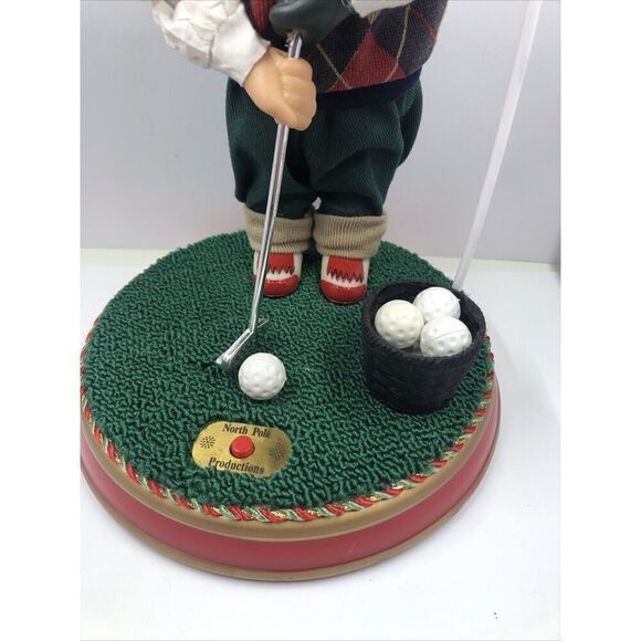 Gemmy Golf Santa Claus North Pole Plays Music. Suppose To Move But Doesn’t - Picture 4 of 8